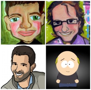 Twitter avatar profile pictures of Fred Wilson (top left), Brad Feld (top right), Hunter Walk (bottom left), and Marc Andreessen (bottom right)